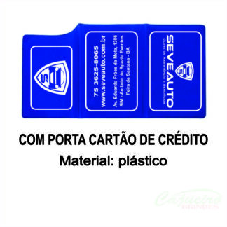 Porta Documento Plástico com Porta Cartão de Crédito
