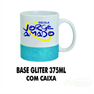 CANECA DE PORCELANA BASE GLITER