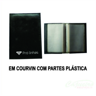 Porta Documento em Courvin com Partes Plásticas