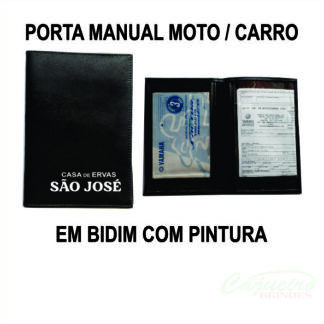 Porta Manual Moto | Carro em Bidim com Pintura
